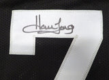 Oakland Raiders Howie Long Autographed Black Jersey Beckett BAS QR #W990566