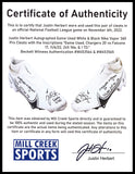 Justin Herbert Autographed Game Used Nike Vapor Cleats Chargers 11/6/22 Beckett