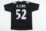 Ray Lewis Signed Baltimore Ravens Black Jersey (Beckett COA) 13xPro Bowl L.B.