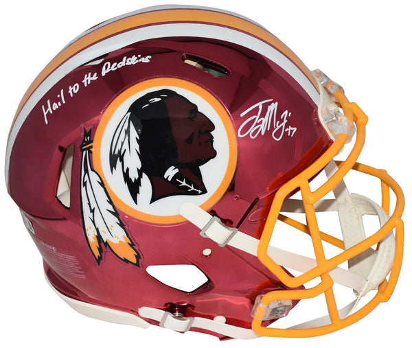 TERRY McLAURIN SIGNED WASHINGTON REDSKINS CHROME AUTHENTIC HELMET W/ HAIL TO THE