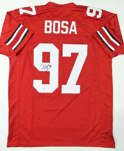Nick Bosa Signed Ohio State Buckeyes Jersey (Beckett) 2019 #2 Overall Draft Pick