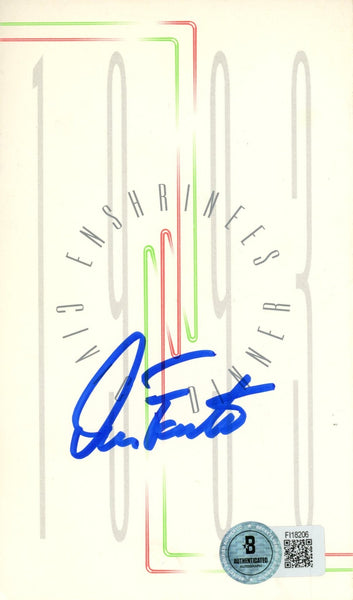 Dan Fouts Autographed San Diego Chartgers 3.5x6 Table # and Ticket Beckett 57225