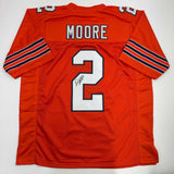 Autographed/Signed D.J. DJ Moore Chicago Retro Orange Jersey Beckett JSA COA