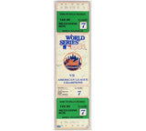 1986 New York Mets Team Signed 1986 WS Mega Ticket Canvas - Gary Carter