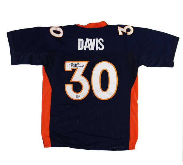 Terrell Davis Autographed Broncos Super Bowl XXXII Jersey w/ Inscription - COA