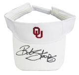 Oklahoma Bob Stoops Authentic Signed White Visor Autographed BAS Witnessed