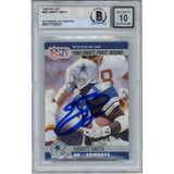 Emmitt Smith Autographed/Signed 90 Pro Set #685 10 Auto Card Slab Beckett 49925