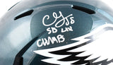 CJ Gardner-Johnson Autographed Eagles F/S Speed Helmet SB Champs Beckett W Holo