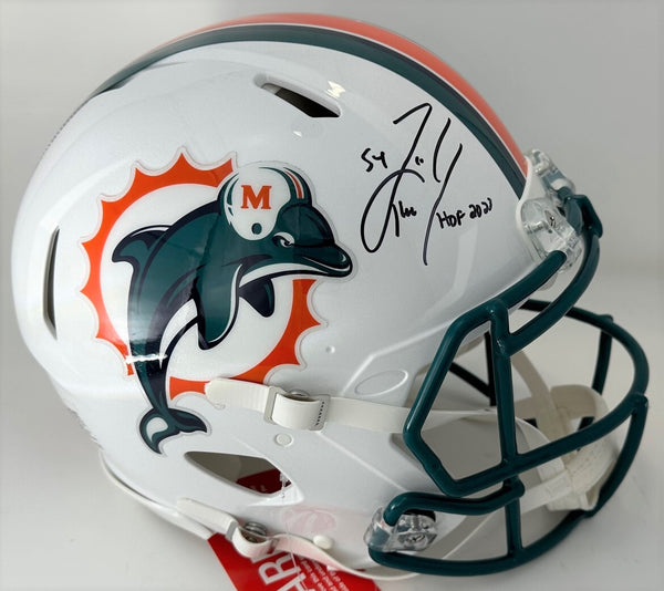 Dolphins ZACH THOMAS Signed Full Size Authentic Speed Helmet AUTO w/HOF 2023 BAS