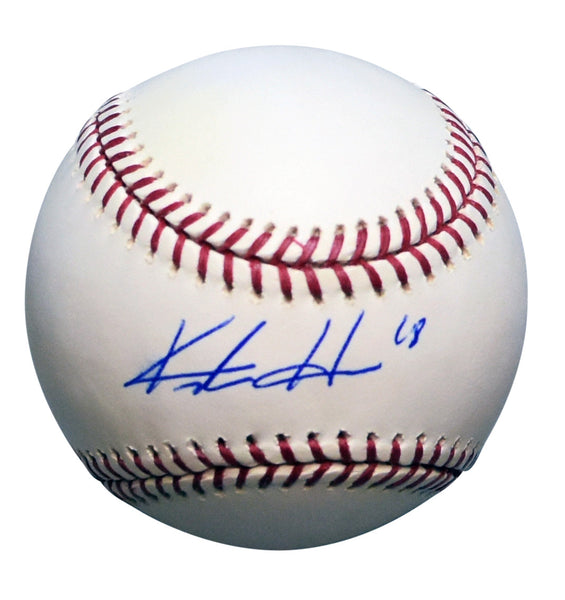 KESTON HIURA SIGNED LOS ANGELES DODGERS RAWLINGS OFFICIAL MLB BASEBALL BECKETT