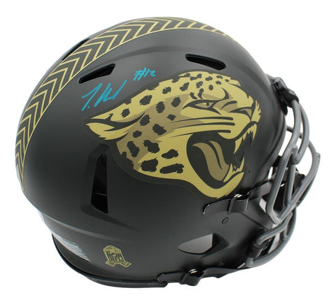 Travis Hunter Signed Jacksonville Jaguars Speed Authentic STS 4 NFL Helmet