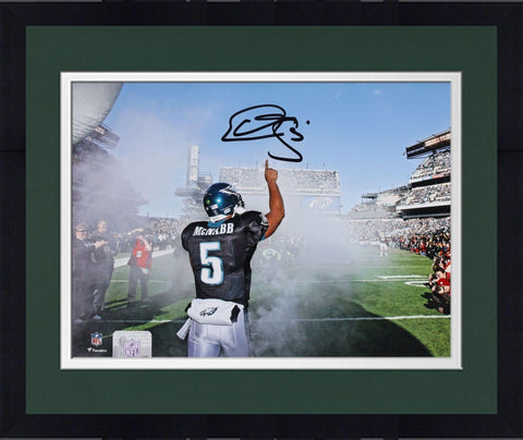 Framed Donovan McNabb Philadelphia Eagles Signed 8" x 10" Smoke Entrance Photo