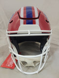 JOSH ALLEN SIGNED BUFFALO BILLS THROWBACK SPEEDFLEX AUTHENTIC HELMET BECKETT QR