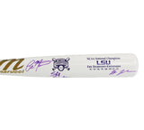 Jay Johnson, Paul Manieri, and Skip Bertman Signed LSU Limited Edition Bat