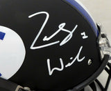 ZACH WILSON AUTOGRAPHED BYU MATTE BLACK SCHUTT FULL SIZE HELMET BECKETT 191106