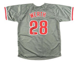 Jayson Werth Philadelphia Signed Gray Baseball Jersey BAS