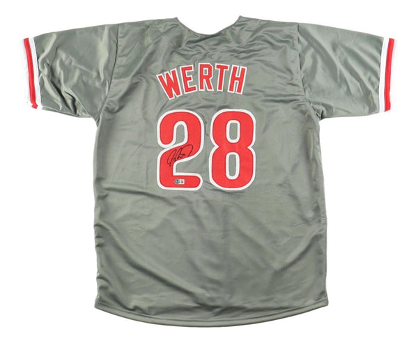 Jayson Werth Philadelphia Signed Gray Baseball Jersey BAS