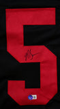 NaVorro Bowman Autographed Black Pro Style Jersey- Beckett W Hologram *Black