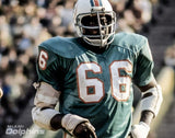 Larry Little Signed Miami Dolphins Jersey Inscribed "HOF 93" (JSA COA) 17-0/1972