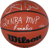Larry Bird Celtics Signed Wilson Basketball w/2X FINALS MVP Insc-LE 33