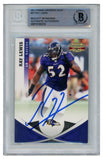 Ray Lewis Autographed/Signed 2011 Panini Gridiron #27 Trading Card Beckett 52690