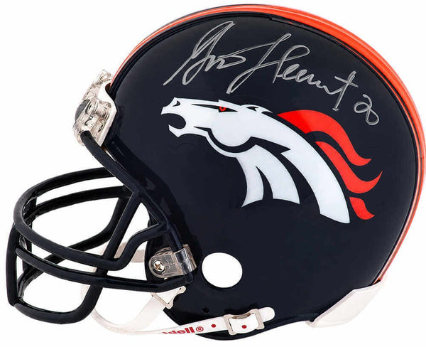Garrison Hearst Signed Denver Broncos Riddell (VSR4) Mini Helmet -(SCHWARTZ COA)