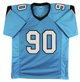 Julius Peppers "HOF 2024" Authentic Signed Teal Pro Style Jersey BAS Witnessed