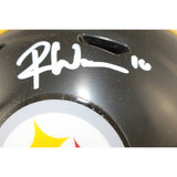 Roman Wilson Autographed Pittsburgh Steelers Mini Helmet Beckett Witness 53687