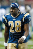 Marshall Faulk Signed St. Louis Rams Jersey (JSA) NFL M.V.P. (2000) All Pro R.B.