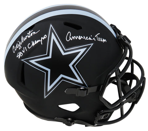 Craig Morton Signed Cowboys Eclipse Riddell FS Speed Rep Helmet w/2x Ins -SS COA