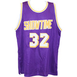 Magic Johnson Autographed Pro Style Showtime Sz XL Jersey Beckett WIT 58487