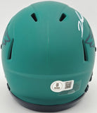Jalen Carter Signed Philadelphia Eagles Rave Green Speed Mini Helmet Beckett Wit