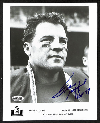 Frank Gifford Official Pro Football HOF Auto/Signed 8x10 Photo JSA BA201969