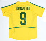 Ronaldo Autographed Brazil Home Soccer Jersey #9 - Beckett Holo *L