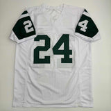 Autographed/Signed Darrelle Revis New York White Football Jersey Beckett BAS COA