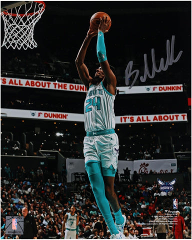 Brandon Miller Charlotte Hornets Autographed 8" x 10" Dunk In White Photograph