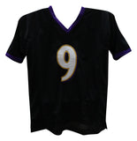 Justin Tucker Autographed/Signed Pro Style Black XL Jersey Beckett 39569