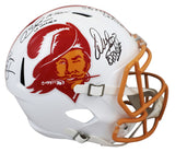 Bucs (3) Sapp, Alstott & Brooks Signed 1976-96 TB F/S Speed Rep Helmet BAS Wit