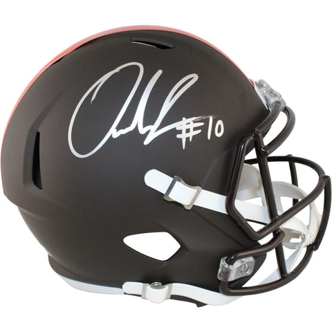 Quinshon Judkins Autographed Cleveland Browns F/S 25 ALT Helmet Beckett W 53116