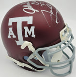 John David Crow & Johnny Manziel Autographed Texas A&M Mini Helmet PSA/DNA