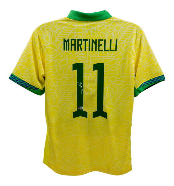 Gabriel Martinelli Signed Brazil National Team Nike Jersey (Beckett) Arsenal F.C