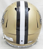 DREW BREES AUTOGRAPHED SAINTS GOLD FULL SIZE HELMET SB XLIV MVP BECKETT WITNESS