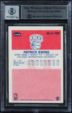 Knicks Patrick Ewing Signed 1986 Fleer #32 RC Card Auto Graded 10! BAS Slabbed 2