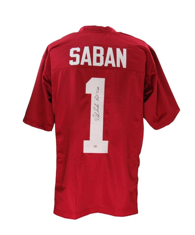 Nick Saban Alabama Autographed Football Jersey PSA/DNA 192675