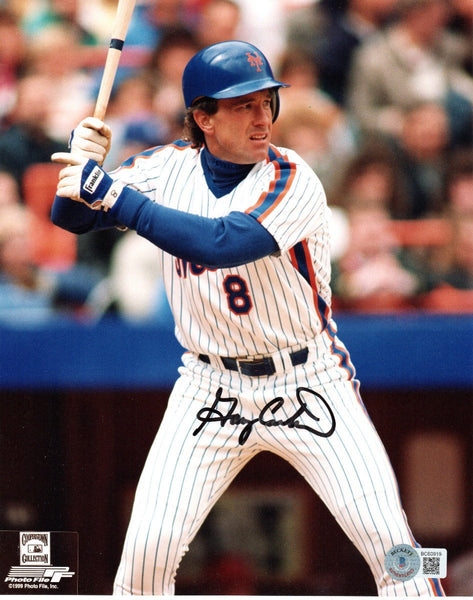 Gary Carter Autographed New York Mets 8x10 Photo Beckett Authenticated #2