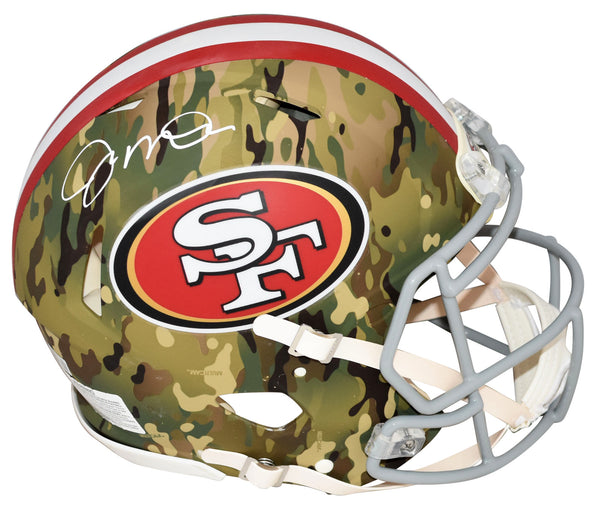 JOE MONTANA SIGNED SAN FRANCISCO 49ERS CAMO AUTHENTIC SPEED HELMET BECKETT
