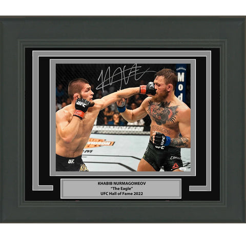 Framed Autographed/Signed Khabib Nurmagomedov Conor McGregor 16x20 Photo JSA COA
