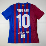 Autographed/Signed Ansu Fati FC Barcelona Blue Jersey Beckett BAS COA