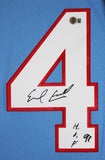Oilers Earl Campbell "HOF 91" Signed Light Blue M&N Throwback Jersey BAS Witness