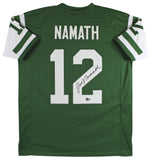 Joe Namath Authentic Signed Green Pro Style Jersey Autographed BAS Witnessed
